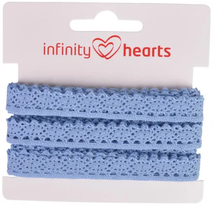 Infinity Hearts Spetsband Polyester 11mm 05 Blå - 5m