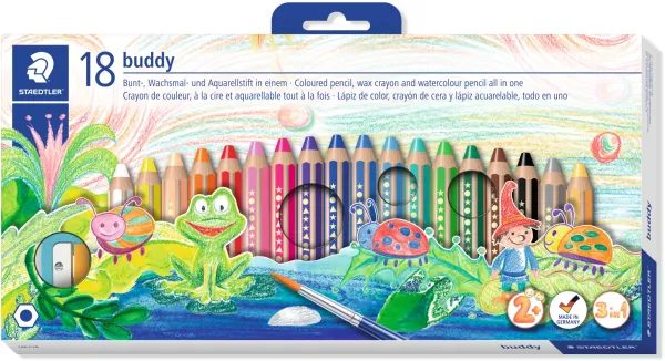 Färgpennor Buddy chunky 3-i-1 (18)