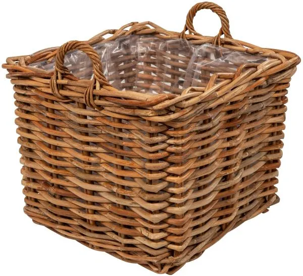 Fyrkantig korg med handtag 60x60x50cm