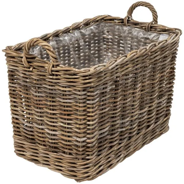 Lång korg med hjul 68x42x45cm