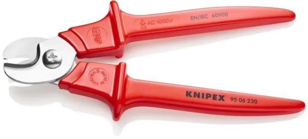 Knipex kabelsax med handtag gjutna i isolerad plast, gjutna i plast, godkänd av VDE 230 mm