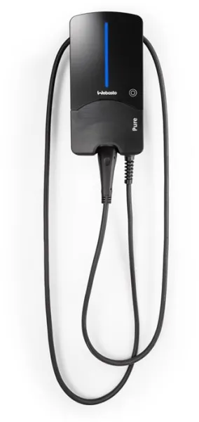 Webasto Pure Laddningsbox 22 kW Type 2 Black Edition, med 4,5 m kabel - Integrerat Type B jordfelskydd