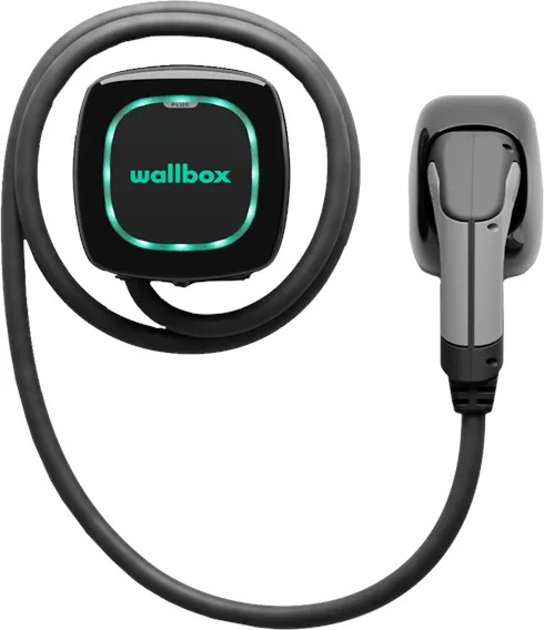 Wallbox Pulsar Plus -laddningsbox med Wi-Fi, 22 kW, 5 meter, Typ 2, svart