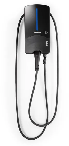 Webasto Pure Laddningsbox 22 kW Type 2 Black Edition med 7 m kabel - Integrerad Type B jordfelsbrytare