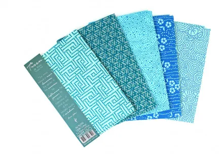 Tissu de Marie Fat Quarter Turkos 50x57cm - 5 st