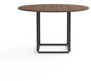 New Works Florence Matbord Ø120 Valnöt med svart underrede