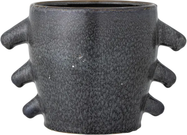 Khan, blomkruka, grå, stengods